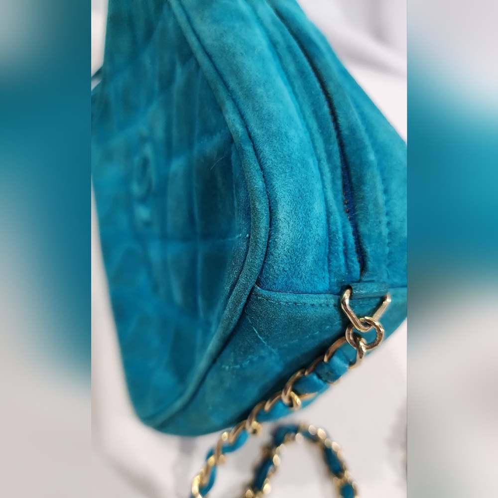 Chanel Mini Suede Tassel Camera Bag. Needs Ext Cleaning. No Hologram. - Picture 12 of 16
